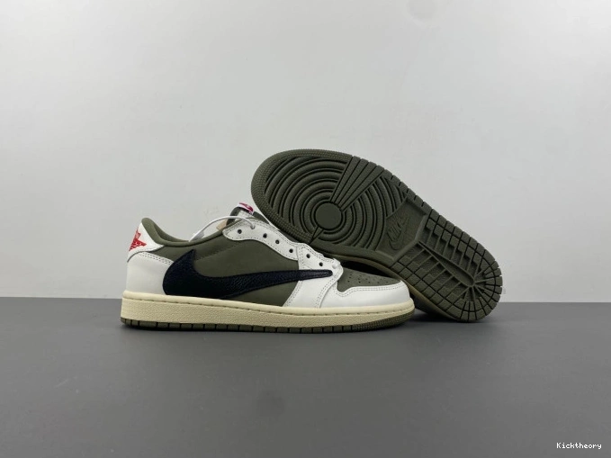 Kicktheory JORDAN TRAVIS DM7866-200 X OLIVE SCOTT AIR 1 OG MEDIUM LOW 0629